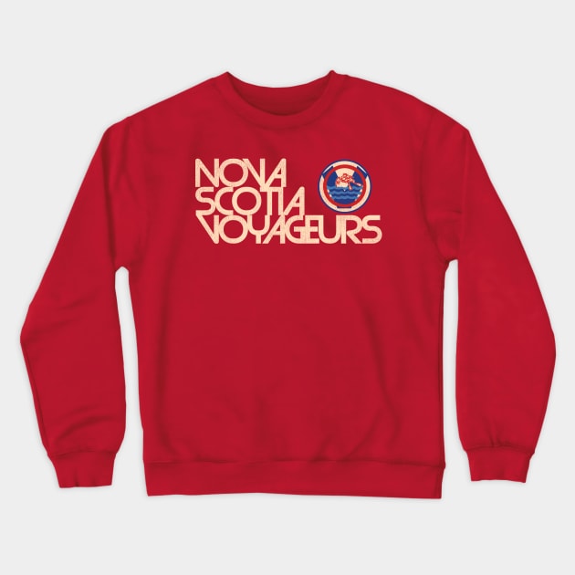 Defunct Nova Scotia Voyageurs Hockey Team Crewneck Sweatshirt by Defunctland